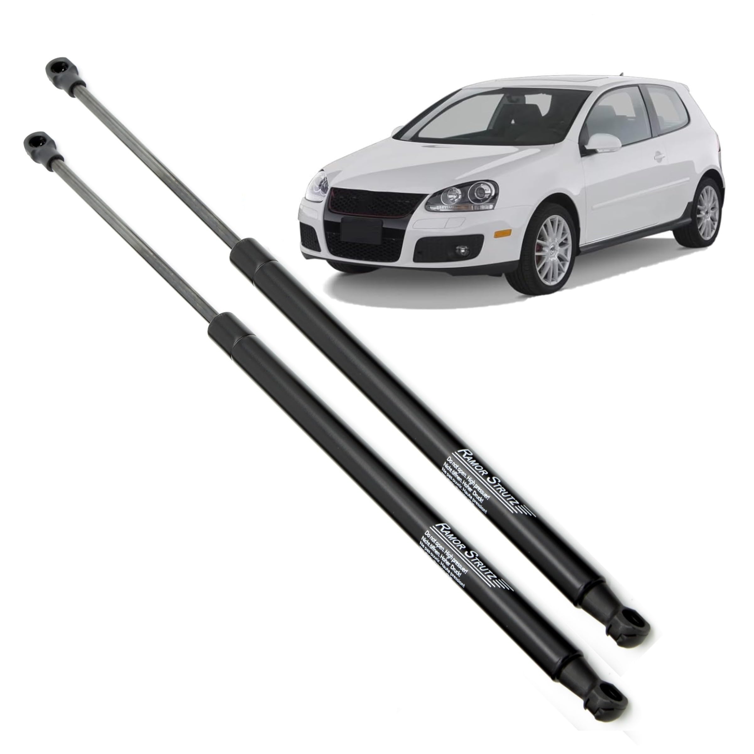Stabilus Juego De 2 Amortiguadores Para Maletero De Coche 020890 LIFT-O-MAT Con Amortiguador De 550 Newton, Entre Otros, Para VW Golf/Golf Plus 1K1 2005-2008