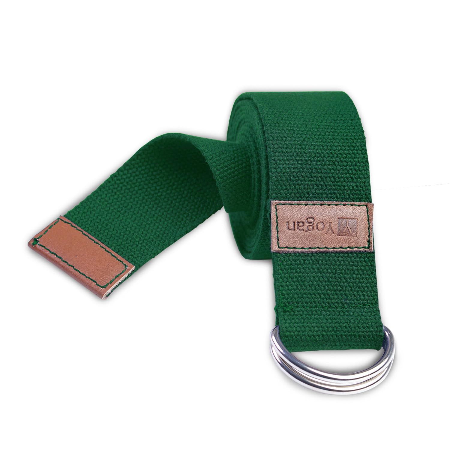 Yogan Yoga Belt/Yoga Strap, Natural Green