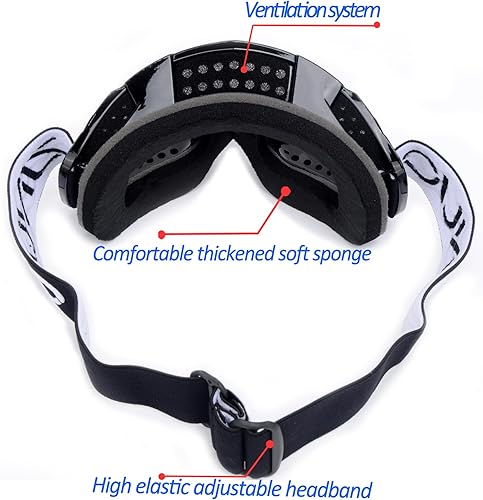 Miniatura 4 de Gafas para Motocicleta Dirt Bike ATV Todoterreno Motocross Conducción Carreras MX UTV Gafas Resistentes al Viento a Prueba de Polvo Resistentes a