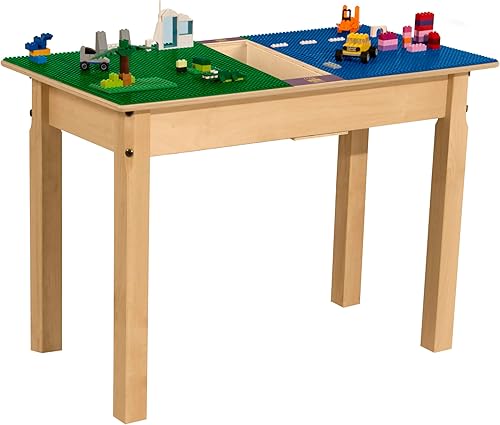 Miniatura 3 de Contender 35 pulgadas de ancho x 15.5 pulgadas de profundidad rectangular de madera contrachapada de abedul azul y verde, mesa de juego compatible