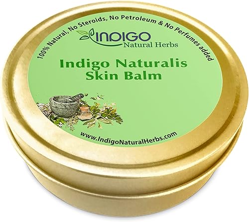 Indigo Natural Herbs Indigo Naturalis Skin Balm - Puede ayudar a aliviar la psoriasis, eczema, picazón, piel seca, agrietada - Fórmula hidratante y