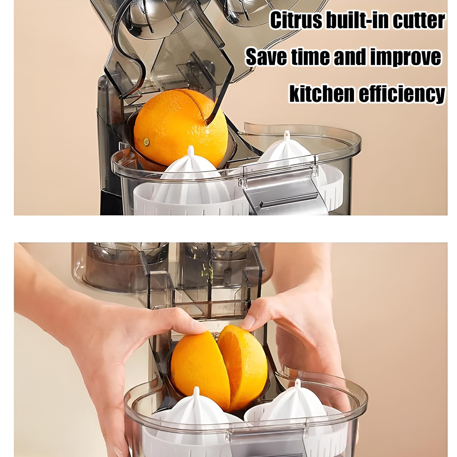 Exprimidor eléctrico de 90 W, exprimidor automático doble de naranja y limón, exprimidor de cítricos multifuncional para un máximo rendimiento de jugo, reduce la oxidación, ideal para frutas y