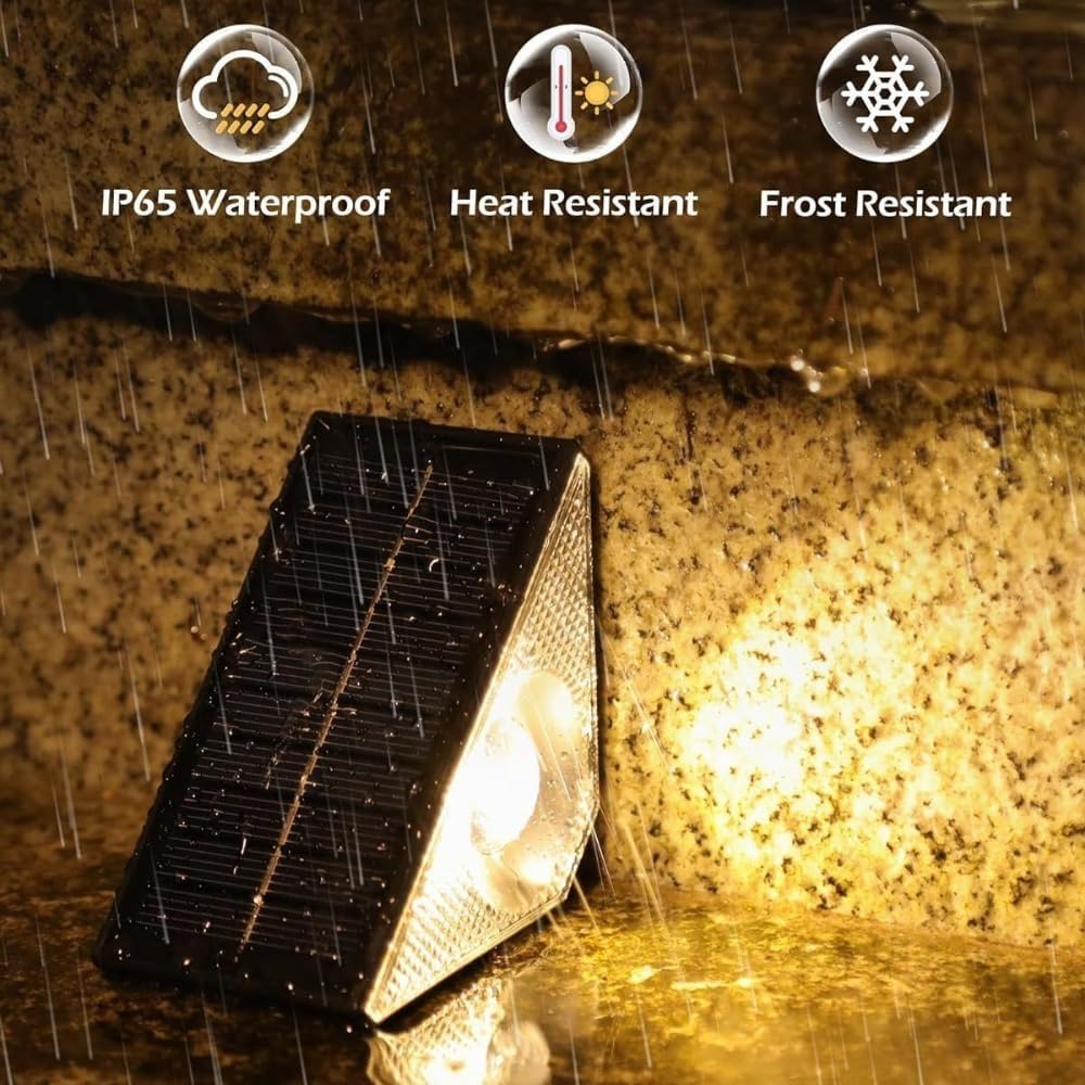 Solar Step Lights Outdoor, Multicolor fixed color multi-mode, 30H Runtime, IP67 Waterproof, LED Pathway Lights for Garden, Stairs, Deck, Patio