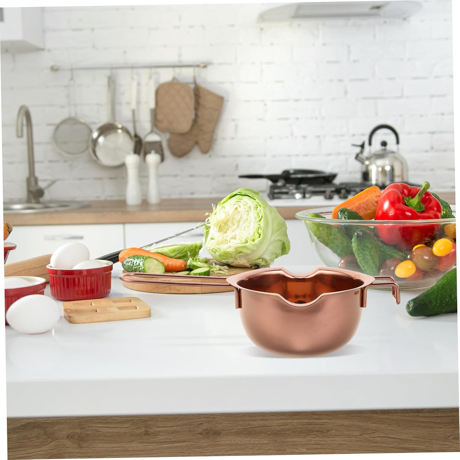 Stainless Steel Melting Bowl 400ml Heat Resistant for Baking Desserts