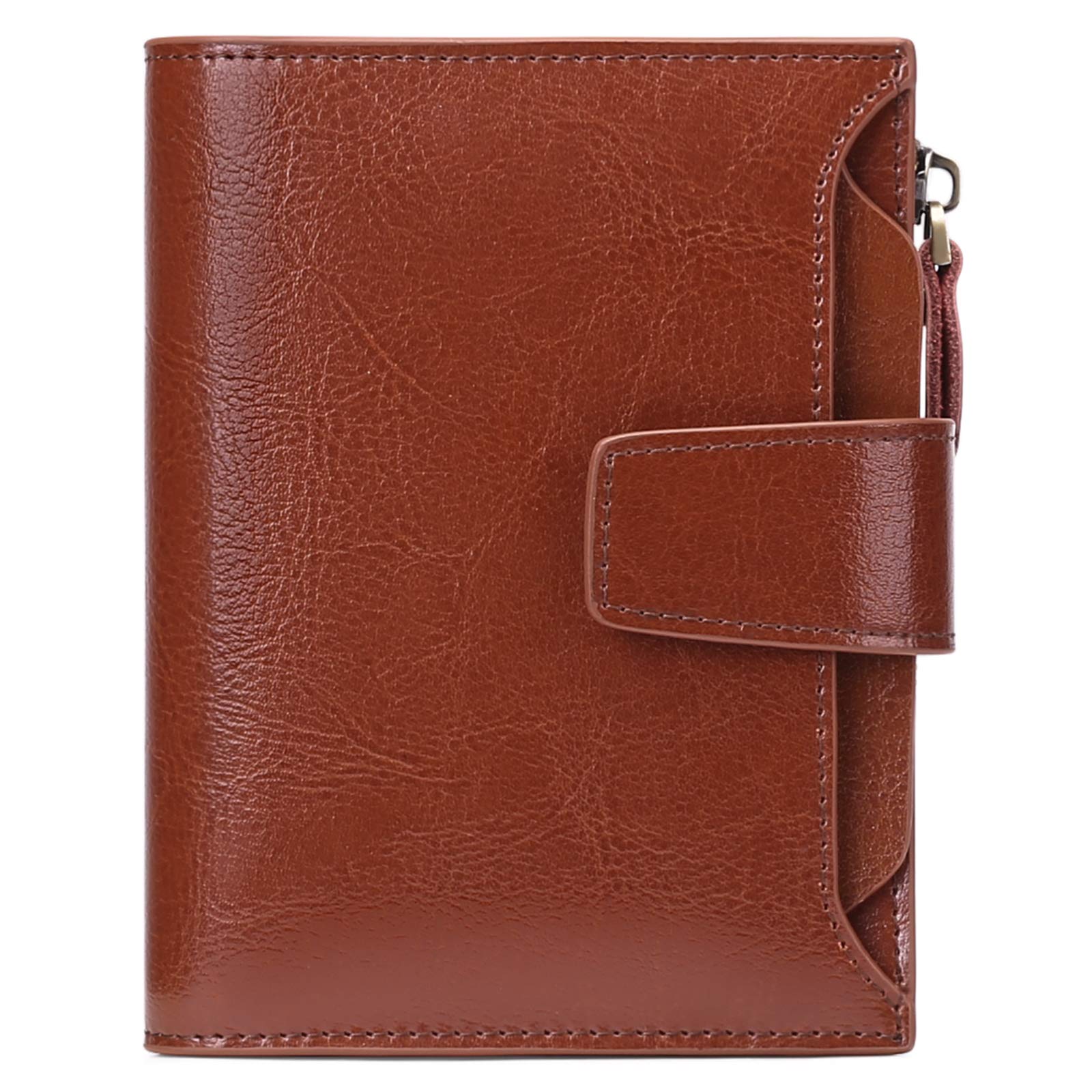 SENDEFN Portafoglio Donna in Pelle Vera Piccolo Portamonete Cute con Cerniera 14 Carte Portafoglio Donna Pelle con Tanti Scomparti