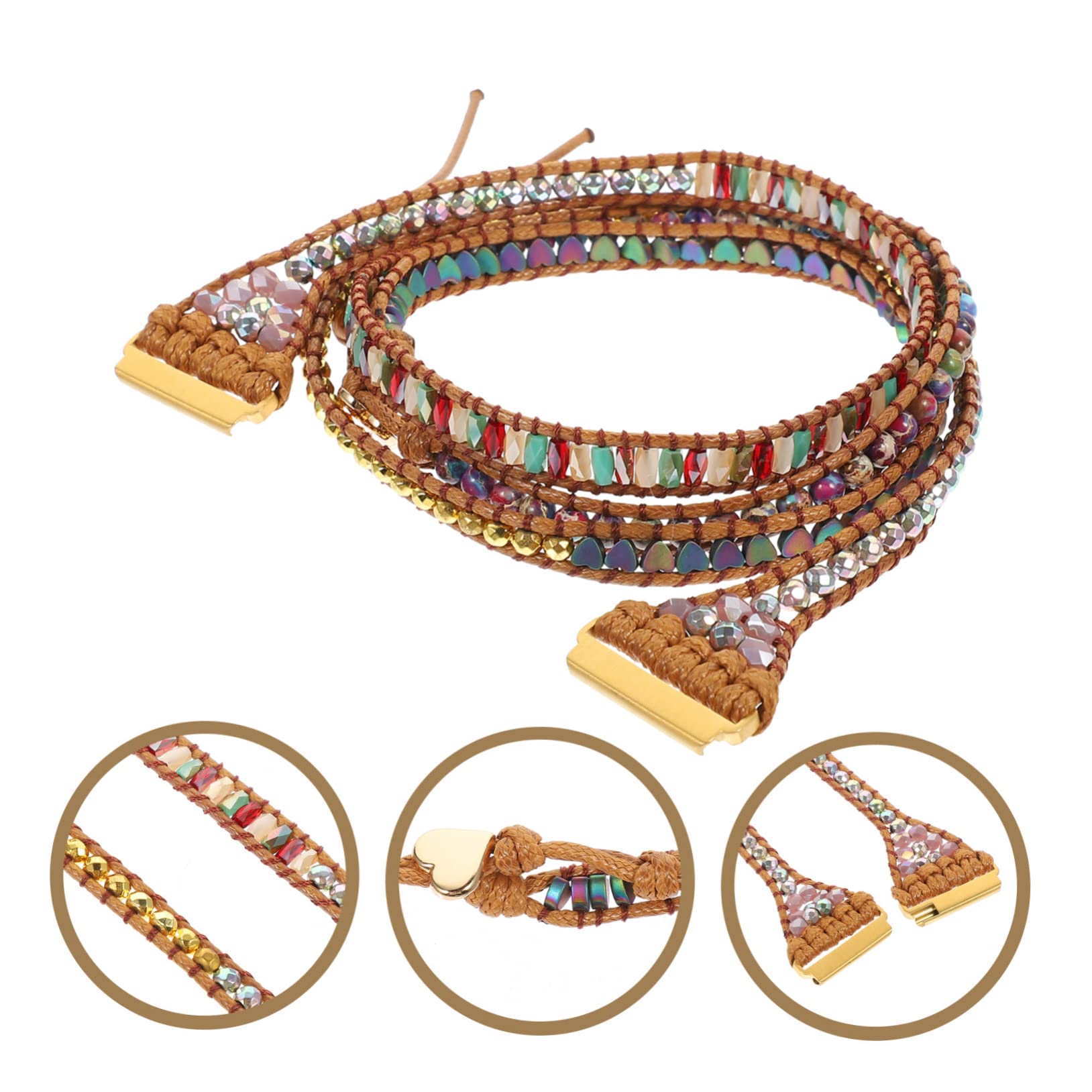 Housoutil Lot De 2 Bracelets De Montre Élégants En Perles Accessoire De Rechange Tendance Pour Un Bracelet Confortable Et Robuste