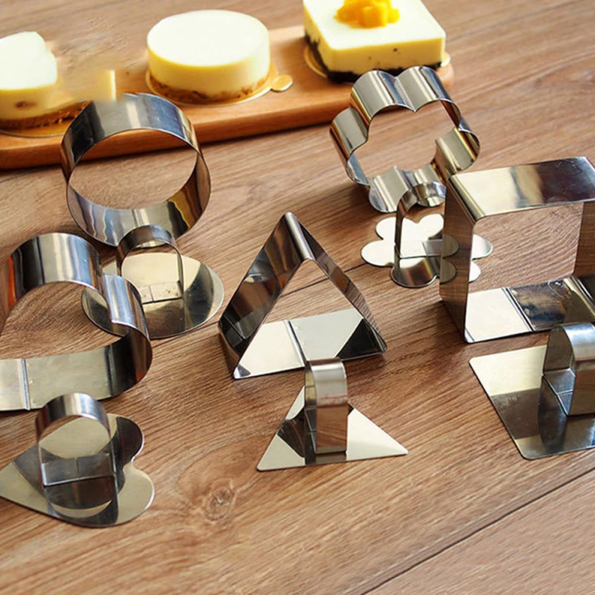 5Pcs Stainless Steel Cake Cookies Moulds for Kitchen Baking image 5
