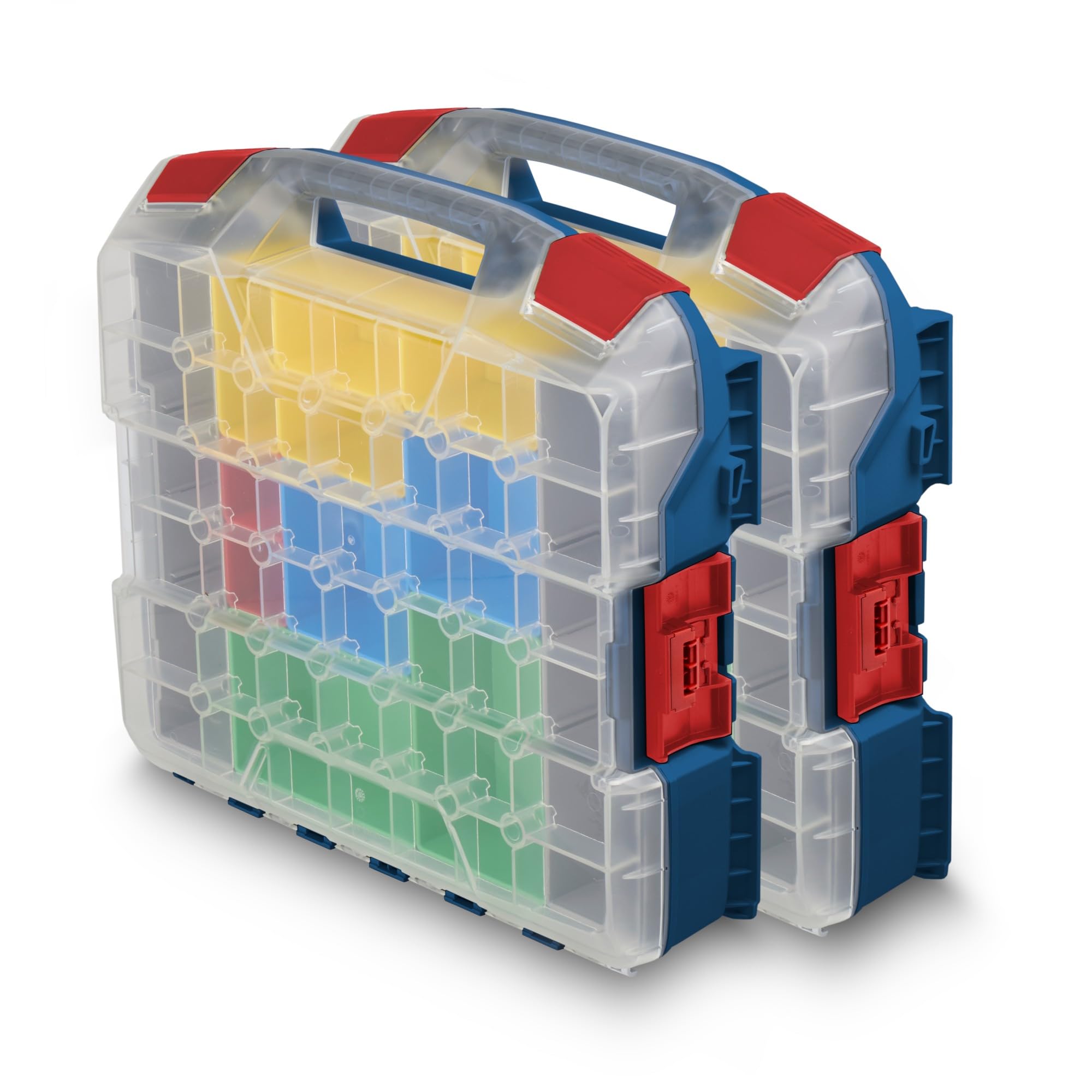 L-BOXX W-BOXX 102 Professional Azul incl. 2 Juego de Cajas de Inserción | Caja de Sortimentos L-Case | Caja de Tornillos con Tapa Transparente