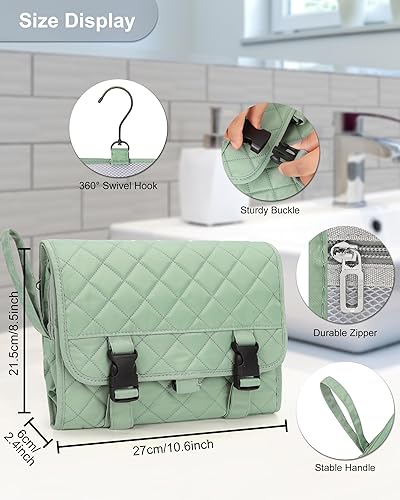 Miniatura 3 de Relavel Neceser colgante para hombres y mujeres para viajar, 01-verde, Neceser colgante para mujer