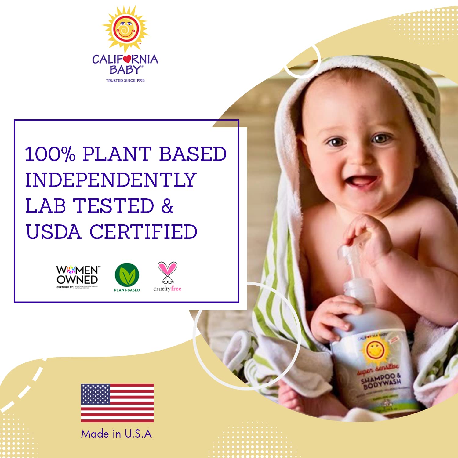 California Baby Super Sensitive Shampoo and Body Wash Cabello cara y