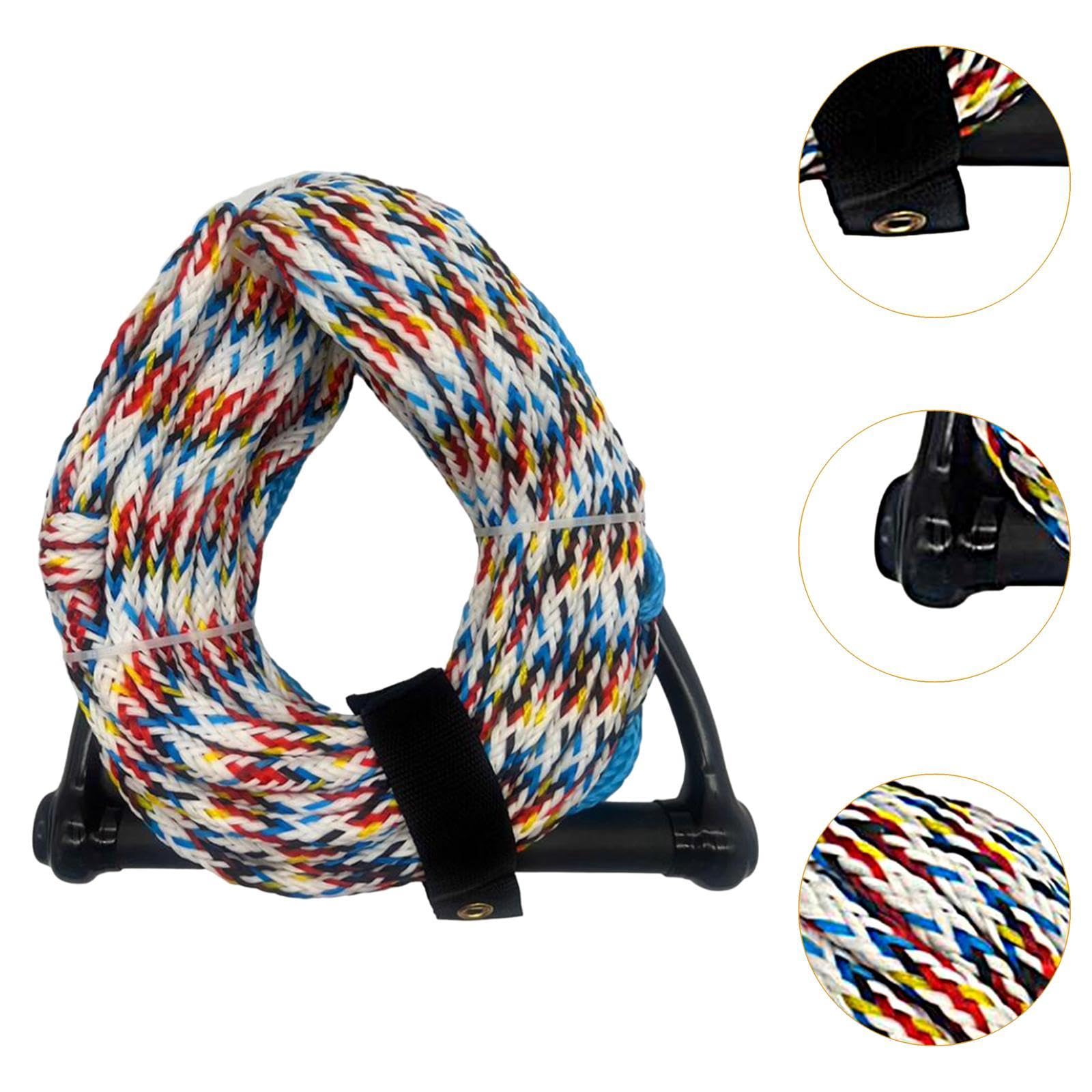 rockible Water Ski Tow Rope WakeSurf Rope and Handle Kneeboarding Boat Surfing Rope Lightweight Skiing Multipurpose Water Ski Rope, 23m