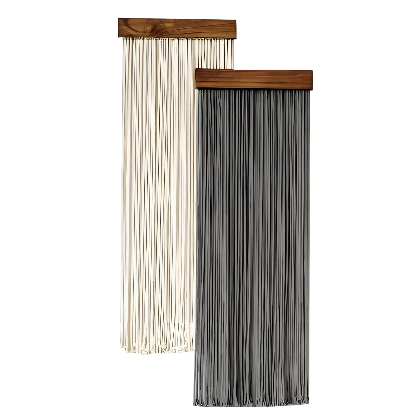 Msioytog 2Pieces Tassels Wall Tapestry Cotton and Wooden Hanging Decoration for Home Artisanal Cotton Wall Hanging