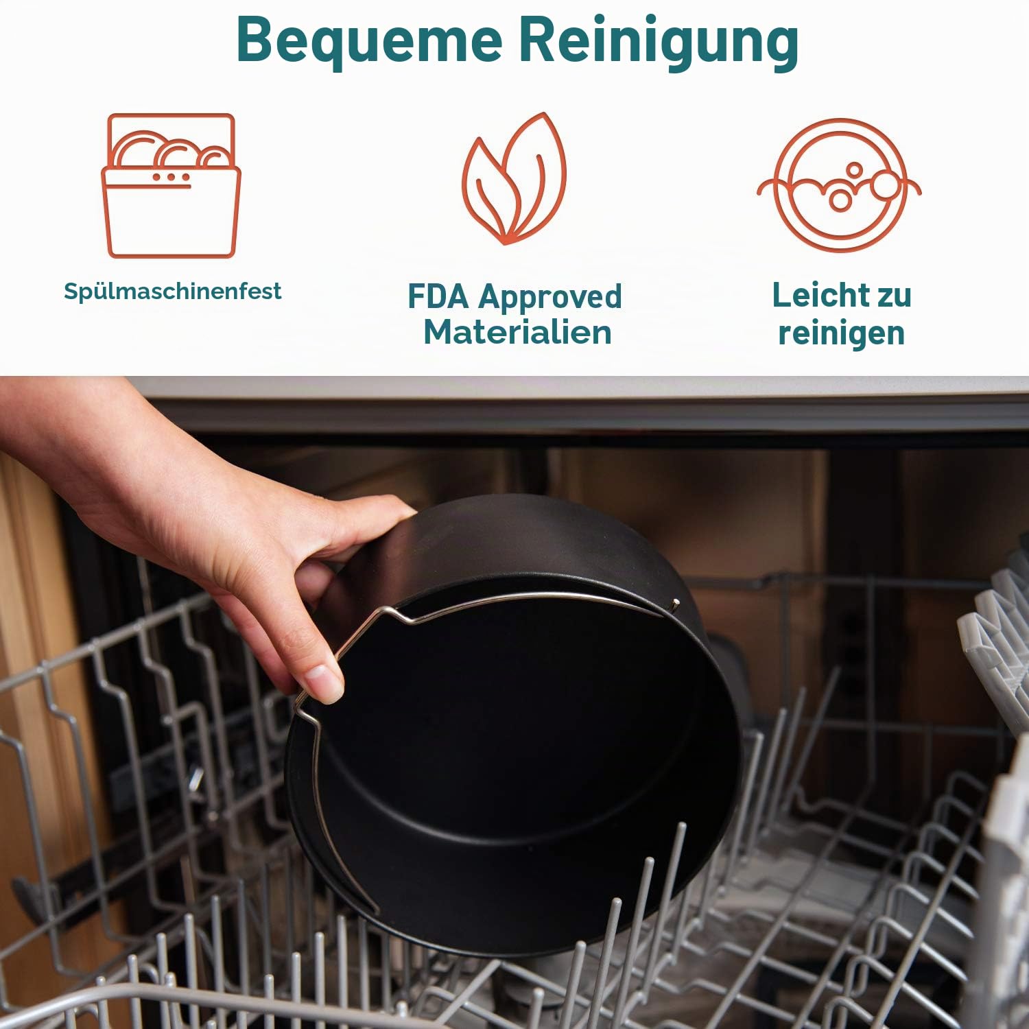 COSORI Heißluftfritteuse Zubehör, Sechsteiliges Zubehörset für 3,5 Liter Fritteusen Air Fyer, Backform, Pizza Pan, Grillrost, Dämpfen Rack, Silikonmatte, Muffinform, C137-6AC