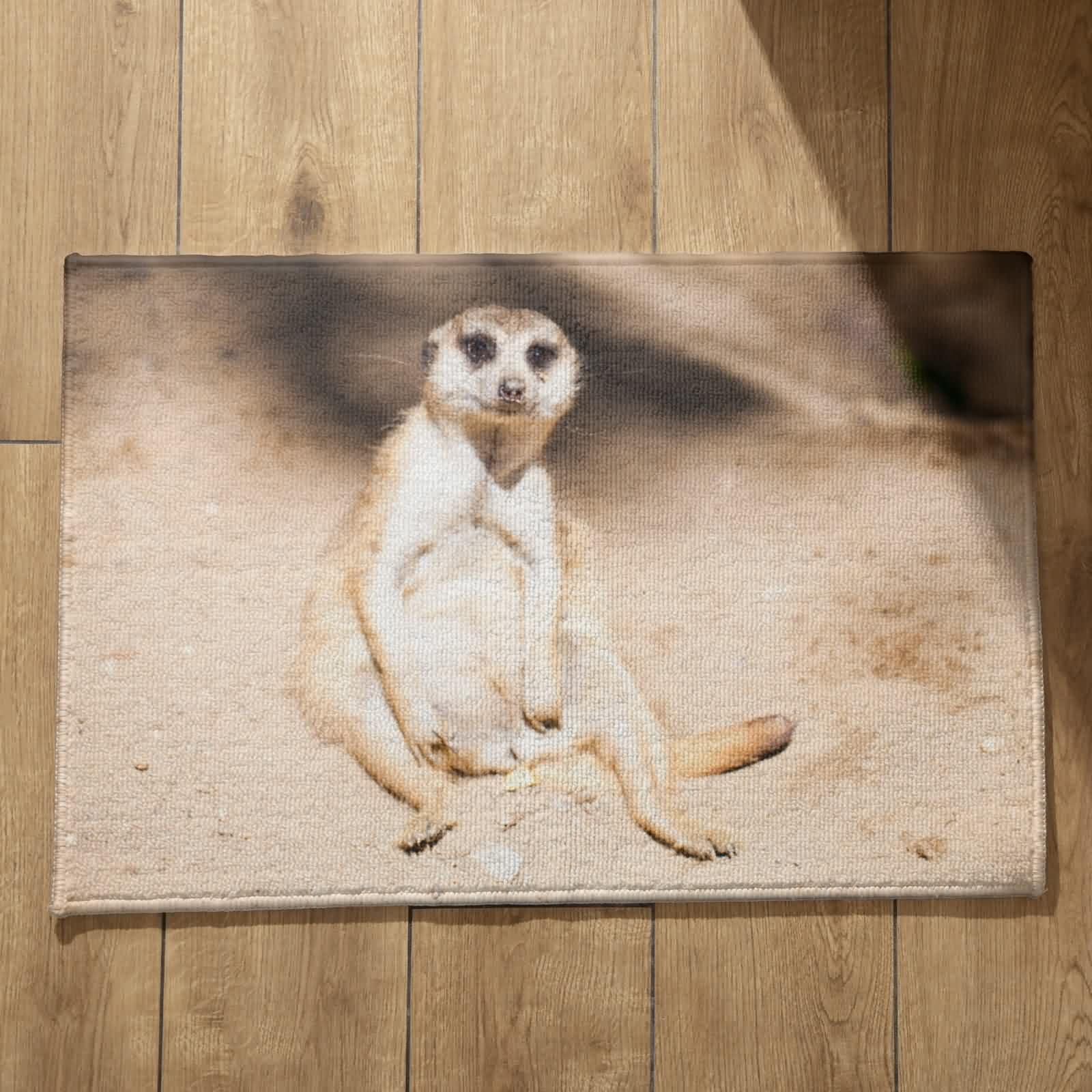 Alfombra de cocina lavable de algodón con foto de suricata personalizada, 50x80 cm