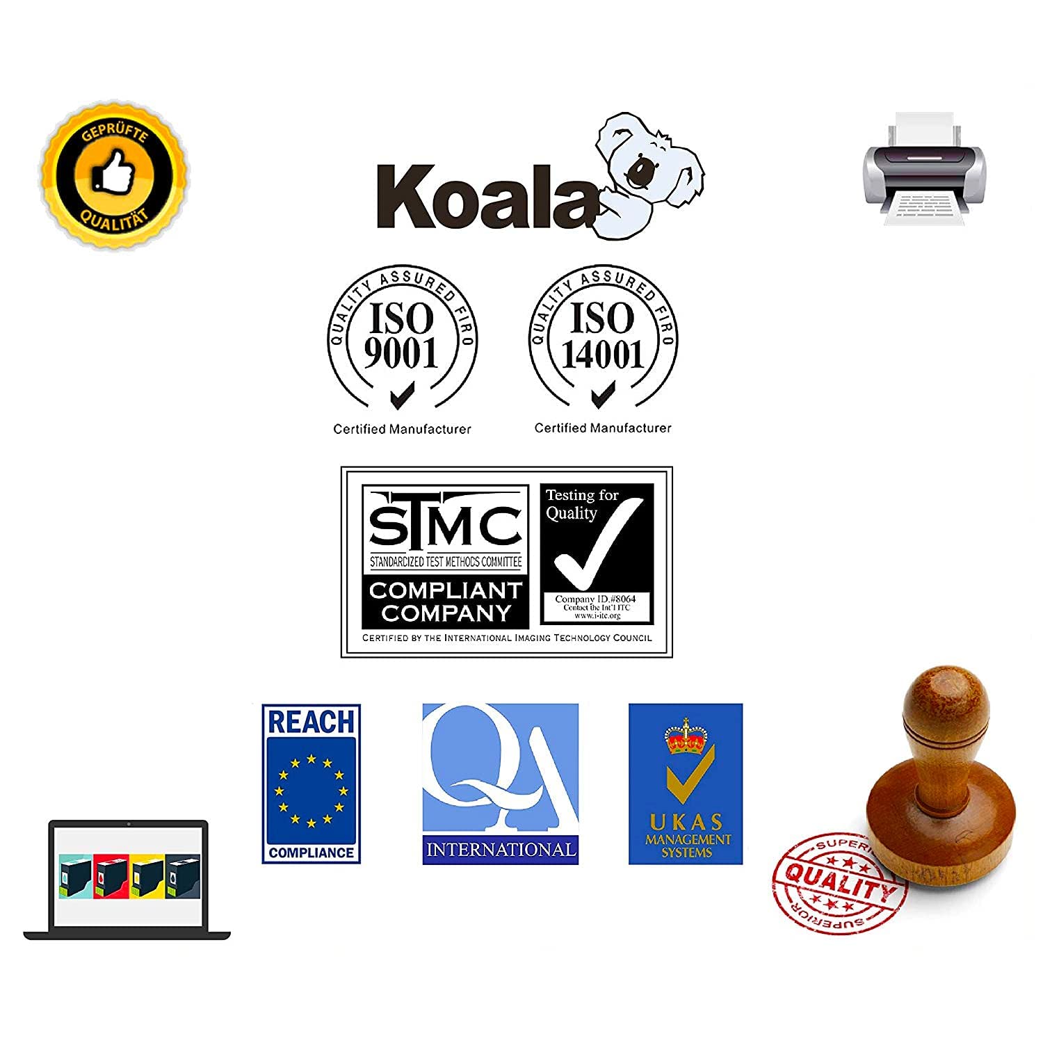 Koala (Z CHIP 149A W1490A kompatybilny wkład z tonerem jako zamiennik dla HP 149A czarny W1490A toner do drukarki Laserjet Pro 4002 4002dn 4002dw 4002n MFP 4102 4102fdn 4102fdw drukarki (czarny, 1