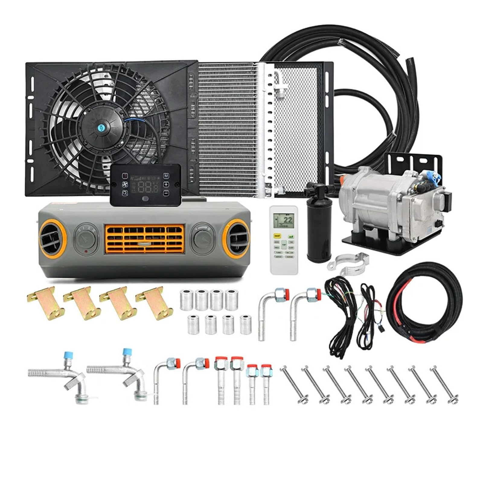 Sistema di climatizzazione Universale con compressore Elettrico 12V/24V for Camion e Camper(12V Cooling)