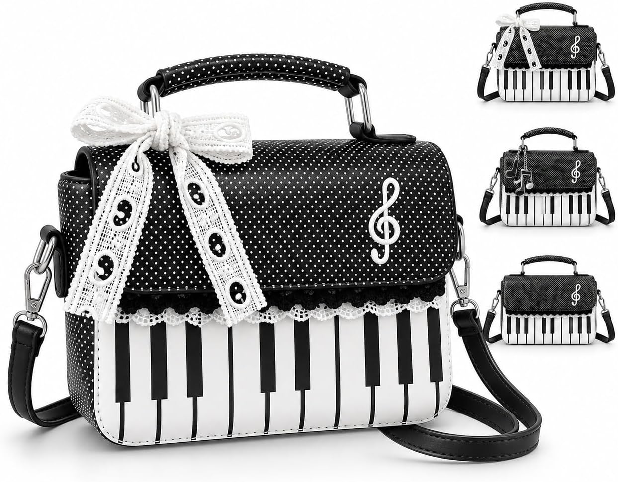 Crossbody Bags for Women Trendy Cute Kawaii Piano Lolita Handbag