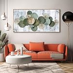 Wall Art Simple Wall Decor Green Canvas Painting Abstract Wall Art for Bedroom Living Room Dining Room Home Office Decor 30"x60"(75CMx150CM) with Framed