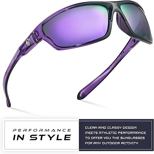 Miniatura 245 de Nitrogen - Gafas de sol deportivas polarizadas envolventes para hombre y mujer, UV400, para conducir, pescar, correr, andar en bicicleta, gafas