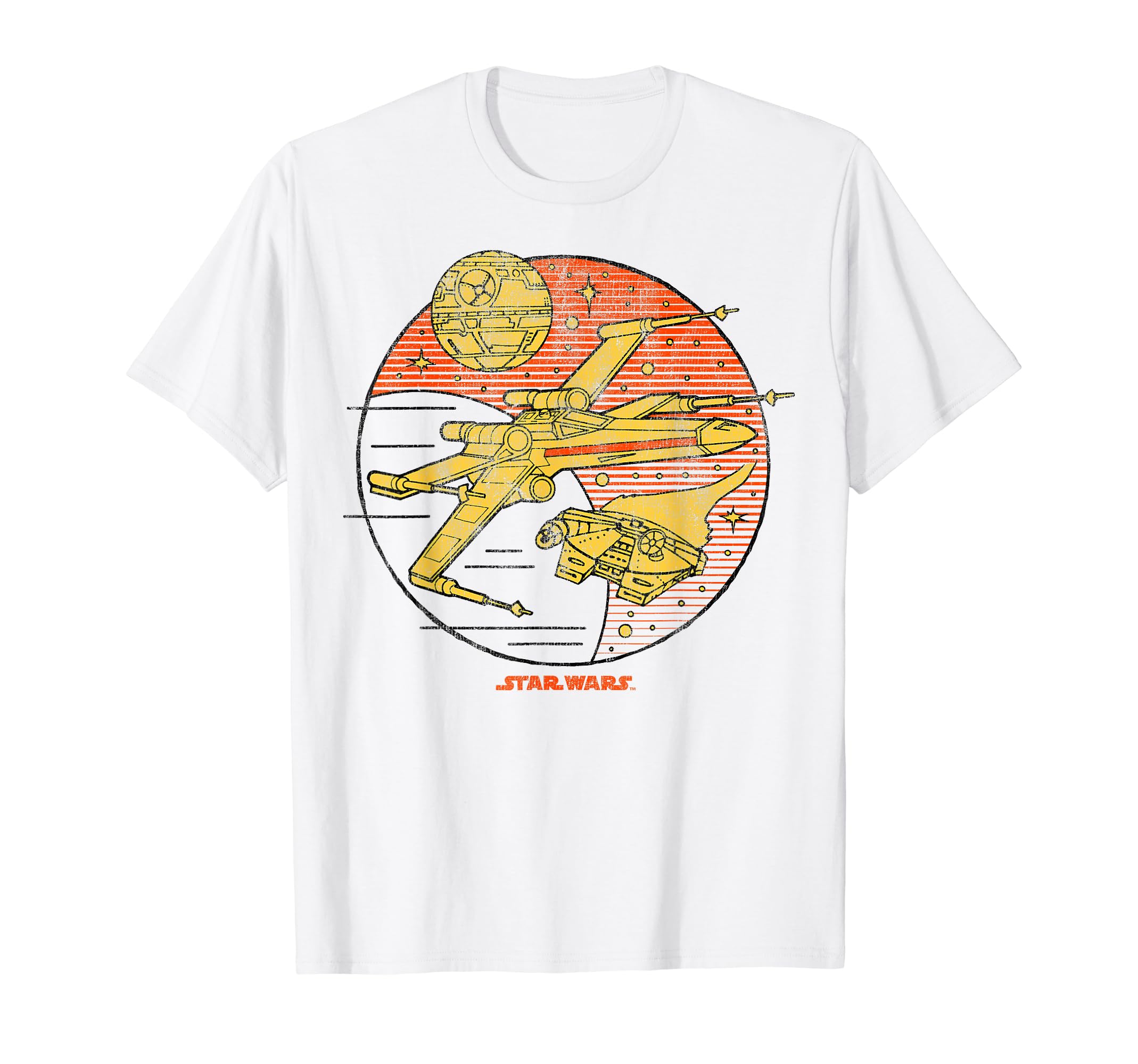 Star Wars X-Wing Falcon Vintage Space Craft T-Shirt, Black