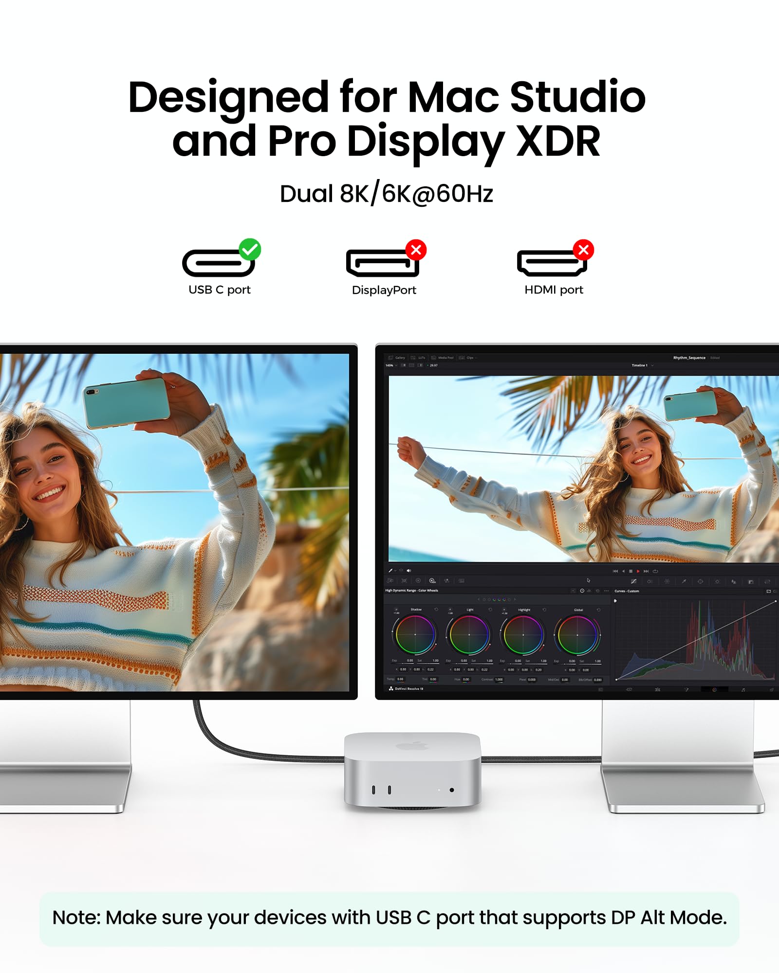 Fitee Cavo Thunderbolt 5, compatibile con cavo USB 4 80 Gbps (6 GB/s), larghezza di banda video 120 Gbps, singolo 8K a 120 Hz, doppio 6K a 60 Hz, 4K a 240 Hz, PD3.1 240 W per MacBook Pro, Mac mini