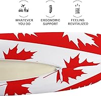Vista 5 de Almohada de cuello de hoja de arce canadiense, almohada lavable suave en forma de U para viajes de oficina en casa
