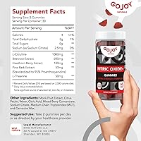 Vista 5 de Vegan Sugar Free Nitric Oxide Gummies with Beet Root, L-Citrulline, Hawthorn Berry, Pine Bark - Nitric Oxide Supplements for Men & Women (60 Count)