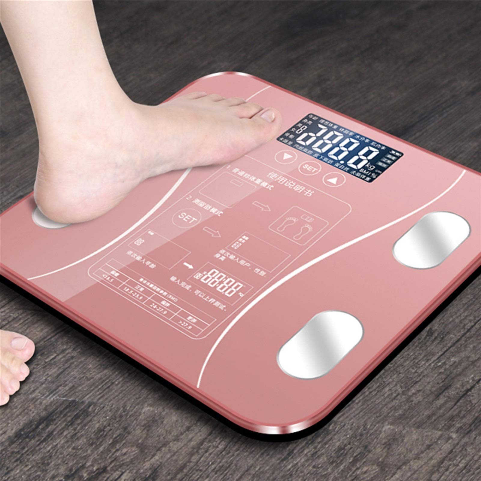 Design de Mode Balance de Graisse Corporelle Bluetooth Balance Nouveau Tuner Balance de Poids de Salle de Bain Numérique Analyseur de Composition Corporelle Balance de Pesage Numérique Intelligente s
