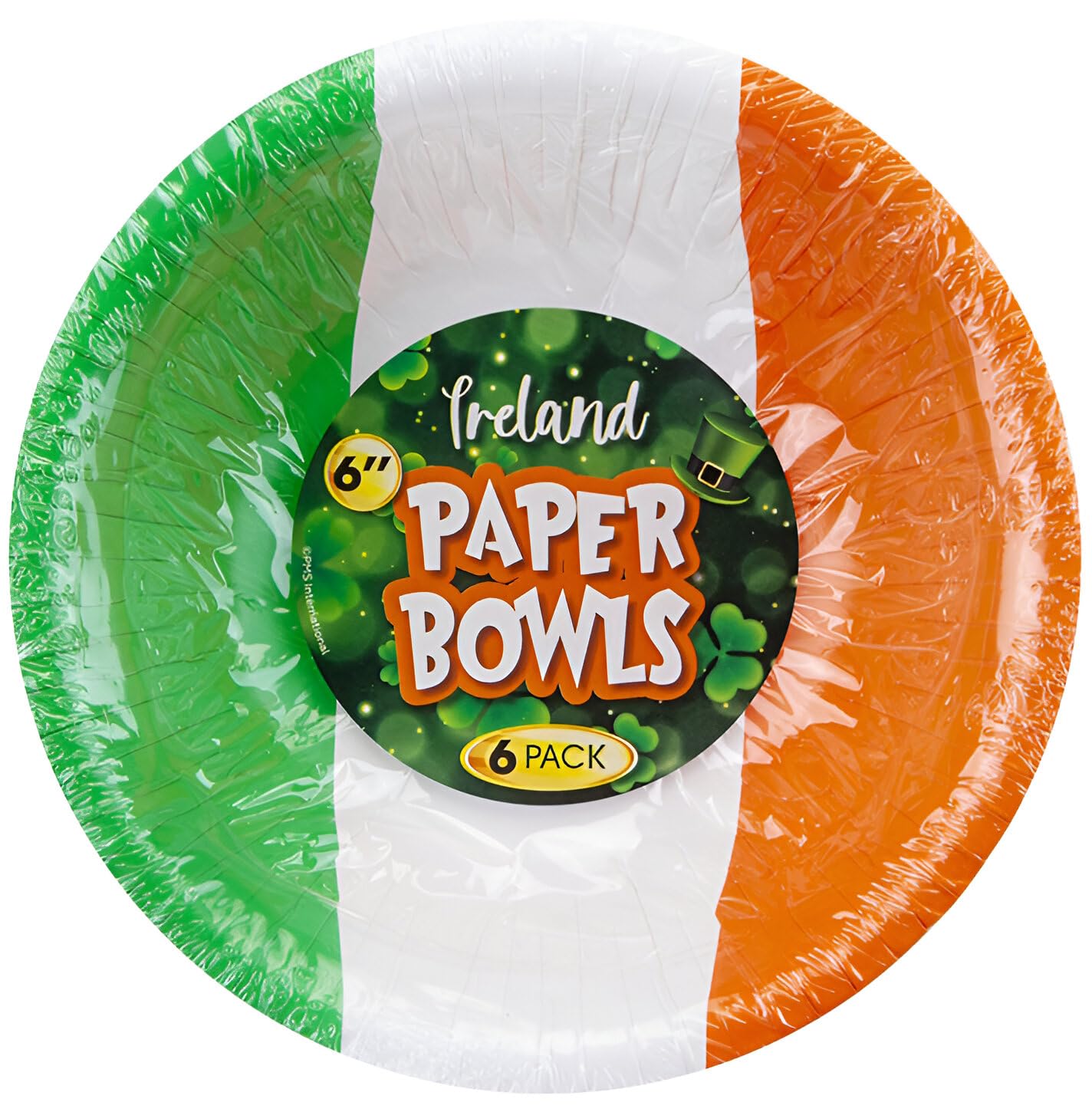 Quickdraw 12 x Ireland Flag Paper Bowls 15cm – St. Patrick’s Day Party Tableware – Irish Themed Bowl for Snacks & Treats – Durable & Recyclable