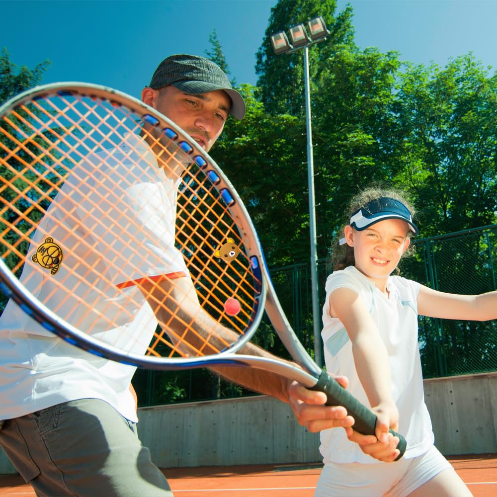 16 Pezzi Antivibrazione Tennis Bambini Ammortizzatori Racchetta Silicone Badminton Motivo Animali
