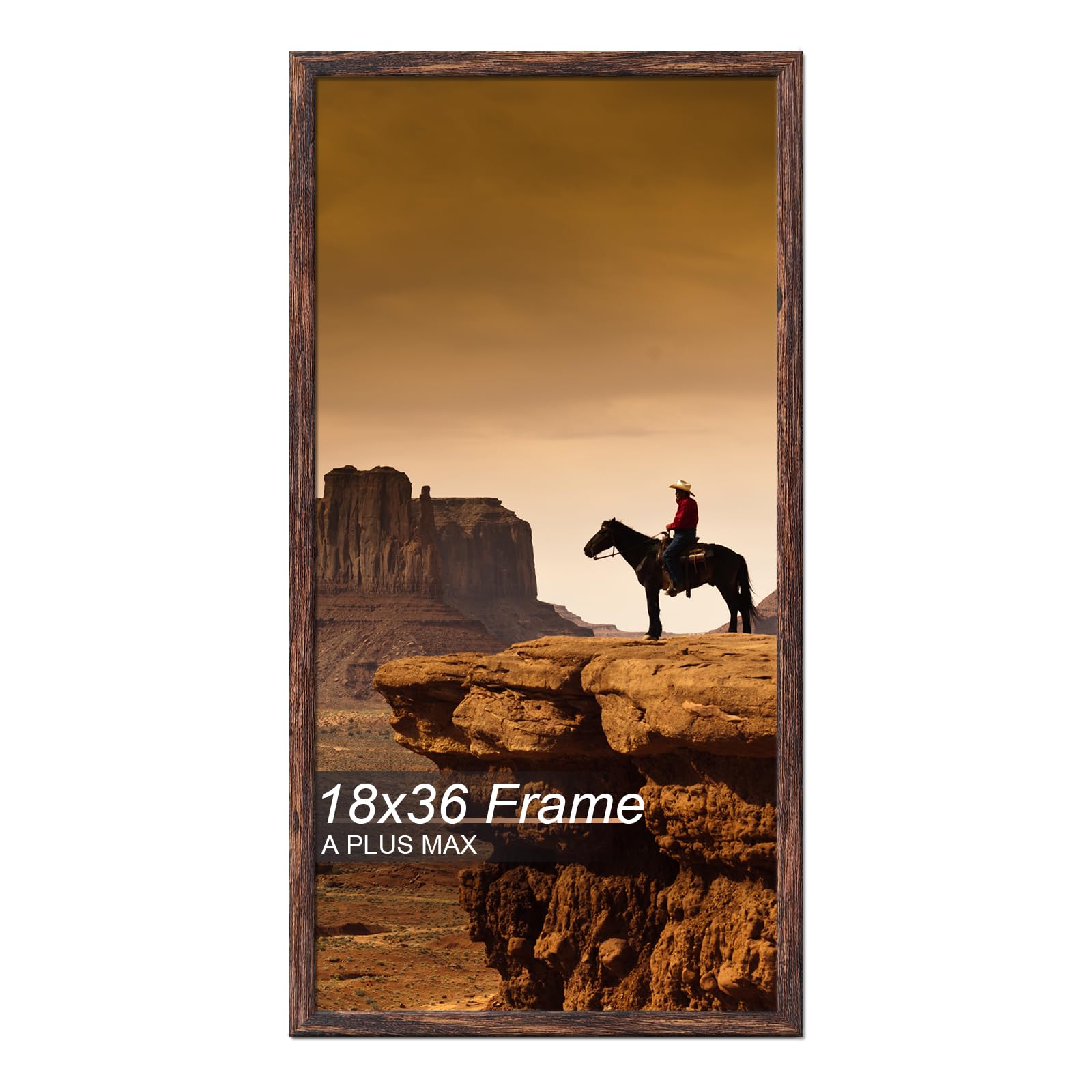 Photo 1 of A PLUS MAX 18x36 Picture Frame - Brown