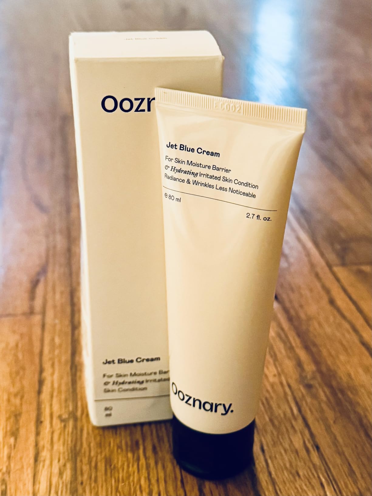 OOZNARY Jet Blue Cream with Ceramide & Shea Butter for Skin Barrier Repair, Korean Moisturizer for Dry Skin 2.7 fl.ozㅣ80ml