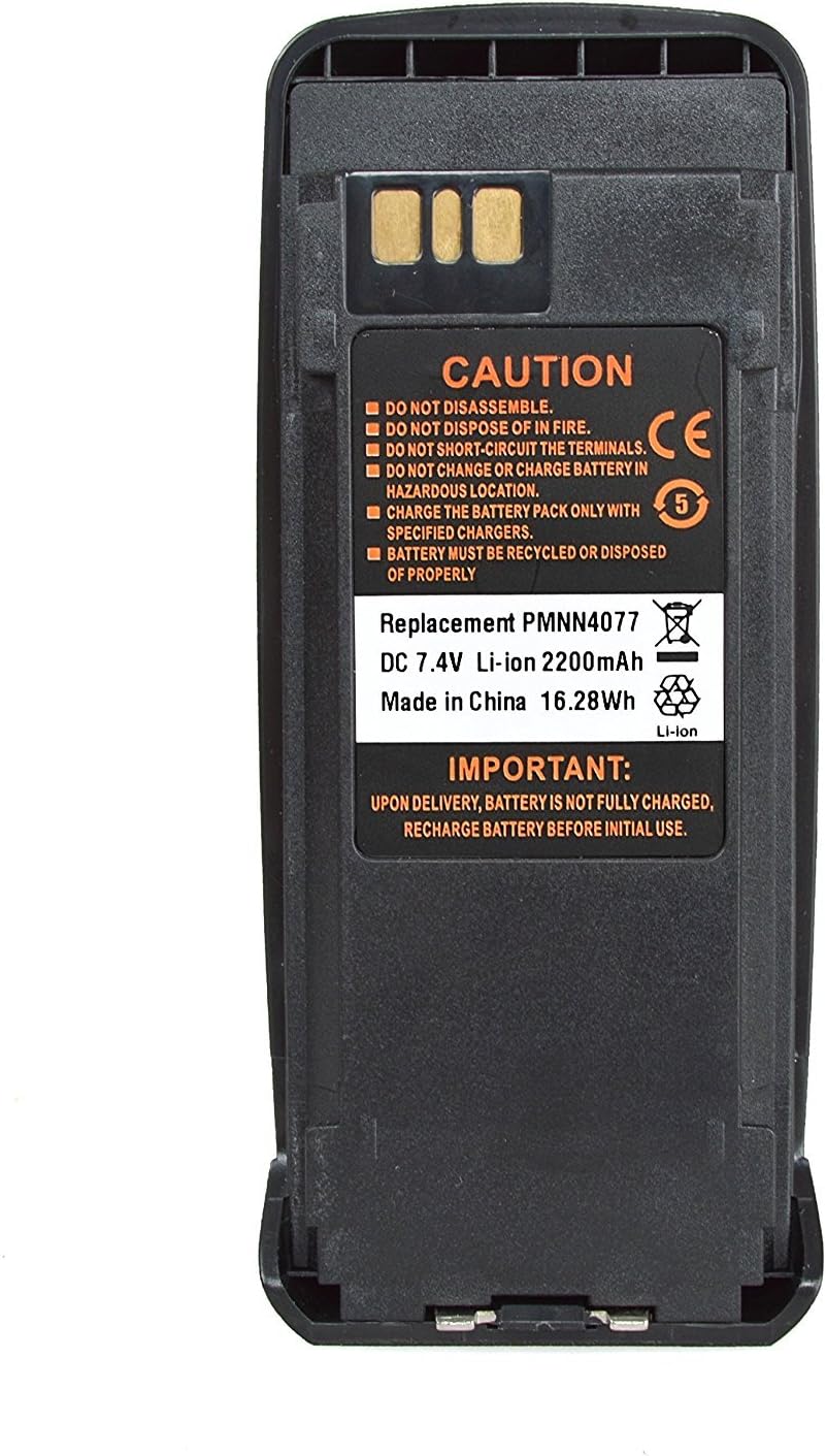 PMNN4077 Replacement 2200 mAh Li-Ion Battery for XPR6100, XPR6300, XPR6350, PR6380, XPR6500, XPR6550 Replaces PMNN4077 PMNN4065 PMNN4066