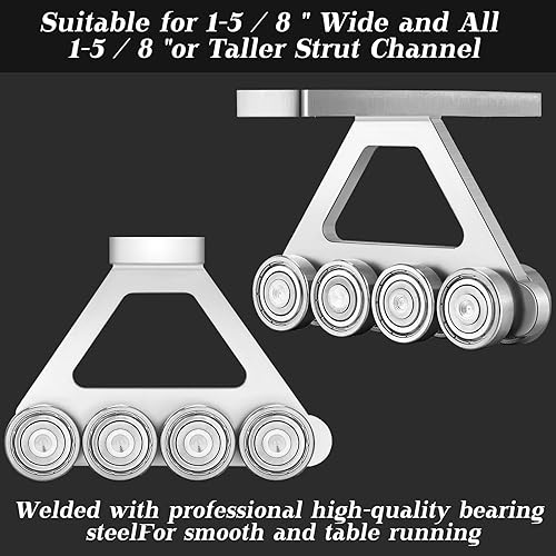 Miniatura 7 de 2 ruedas de instalación de polipasto eléctrico para 1-58 pulgadas de ancho y todos 1-58 pulgadas montaje de carretilla eléctrico silencioso para