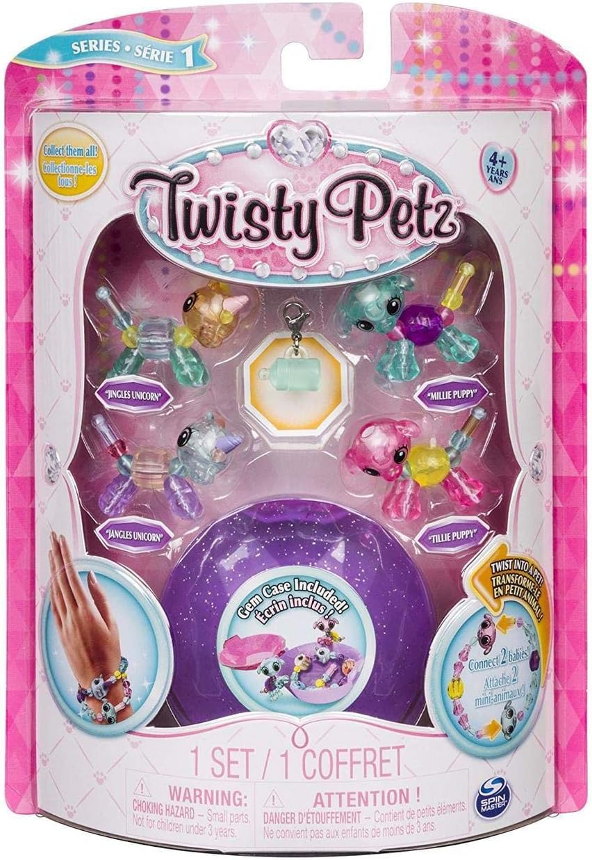 Twisty Petz – Babies 4-Pack Unicorns and Puppies Collectible Bracelet Set for Kids