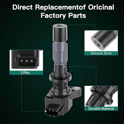 Miniatura 4 de SCITOO 4 bobinas de encendido con 4 bujías de iridio para Mazda 3 6 CX-7 MX-5 L4 2.0L 2.3L 2.5L C1683 UF540