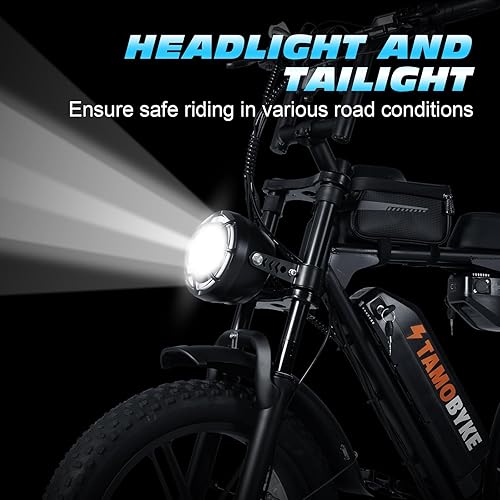 Miniatura 5 de Bicicleta eléctrica para adultos, motor de 750 W, neumático grueso de 20 pulgadas, batería extraíble de 48 V 15 AH, 28 MPH y hasta 80 millas de