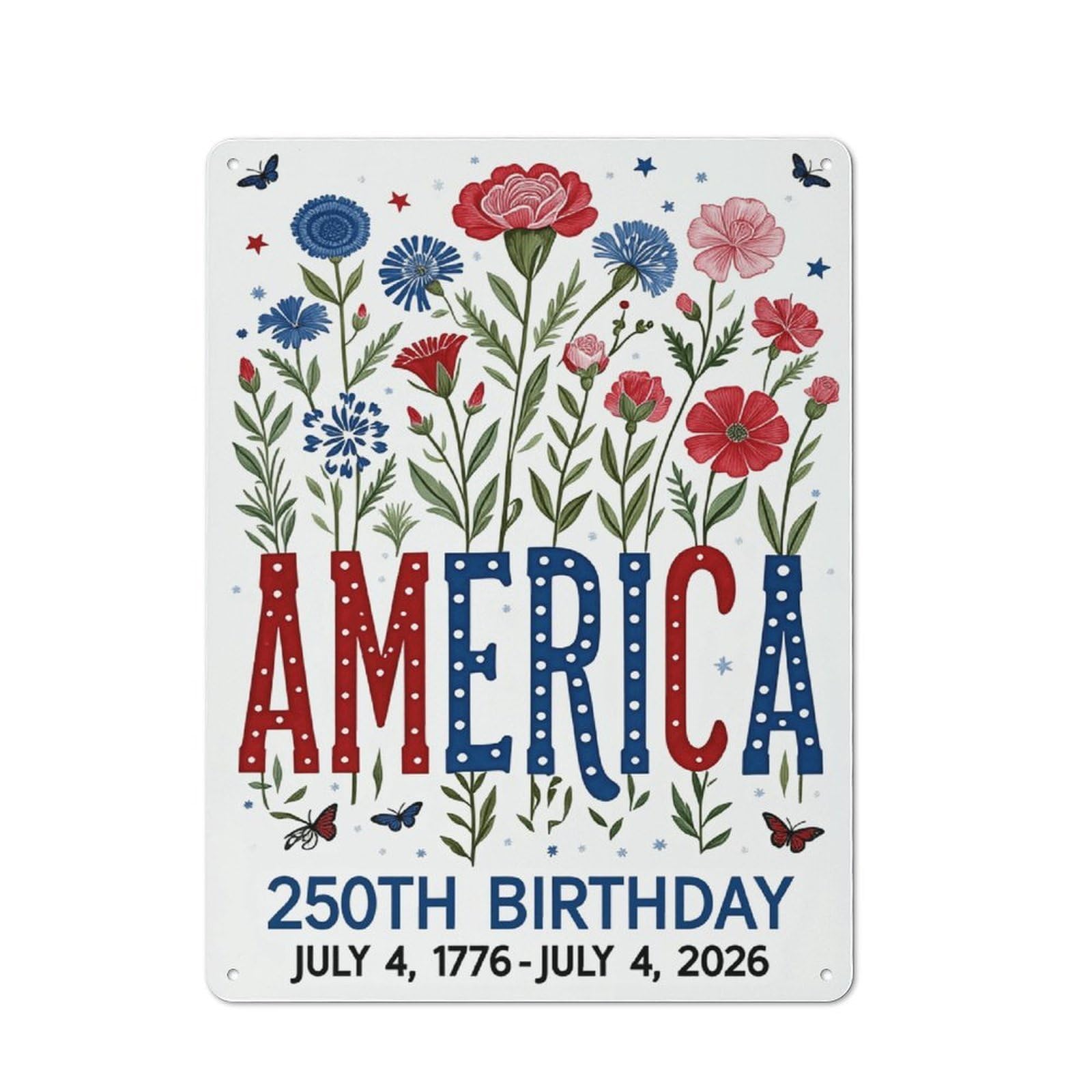 Kwqdozf As Pic Metal Signs America 250Th Birthday – July 4 1776–2026 Celebration Suitable
