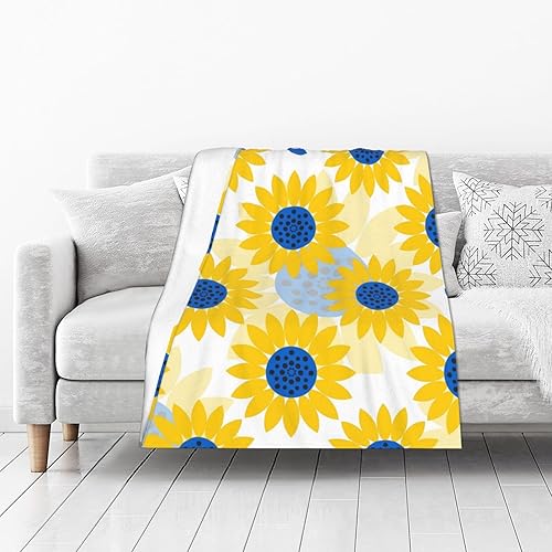 Miniatura 2 de Sunflower 1 Throw Blanket for Women Soft Summer Fleece Blanket 50"x40" Travel Lightweight Blanket for Bed Couch Cute Home Decor