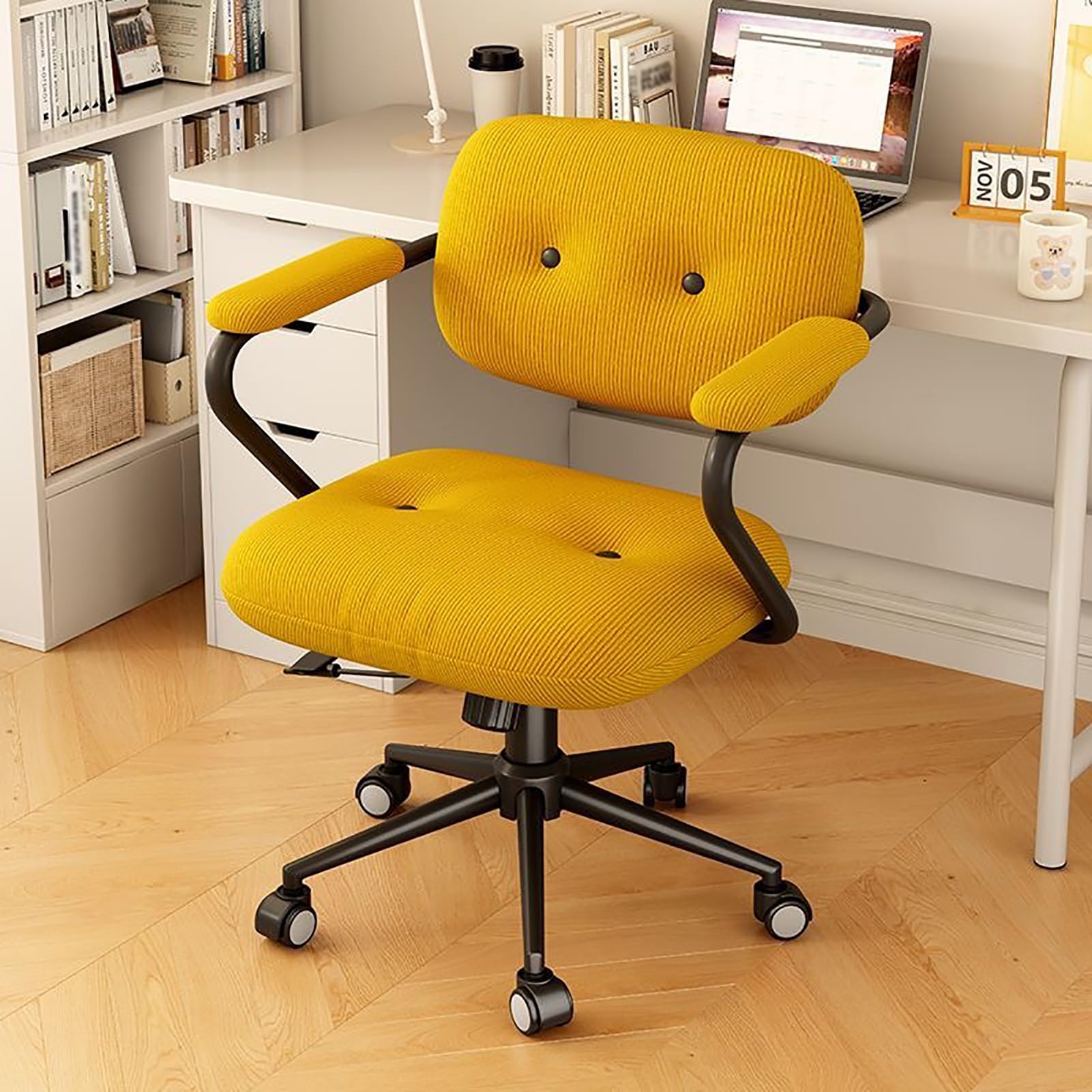 Chaise de bureau à hauteur réglable ergonomique avec roulettes