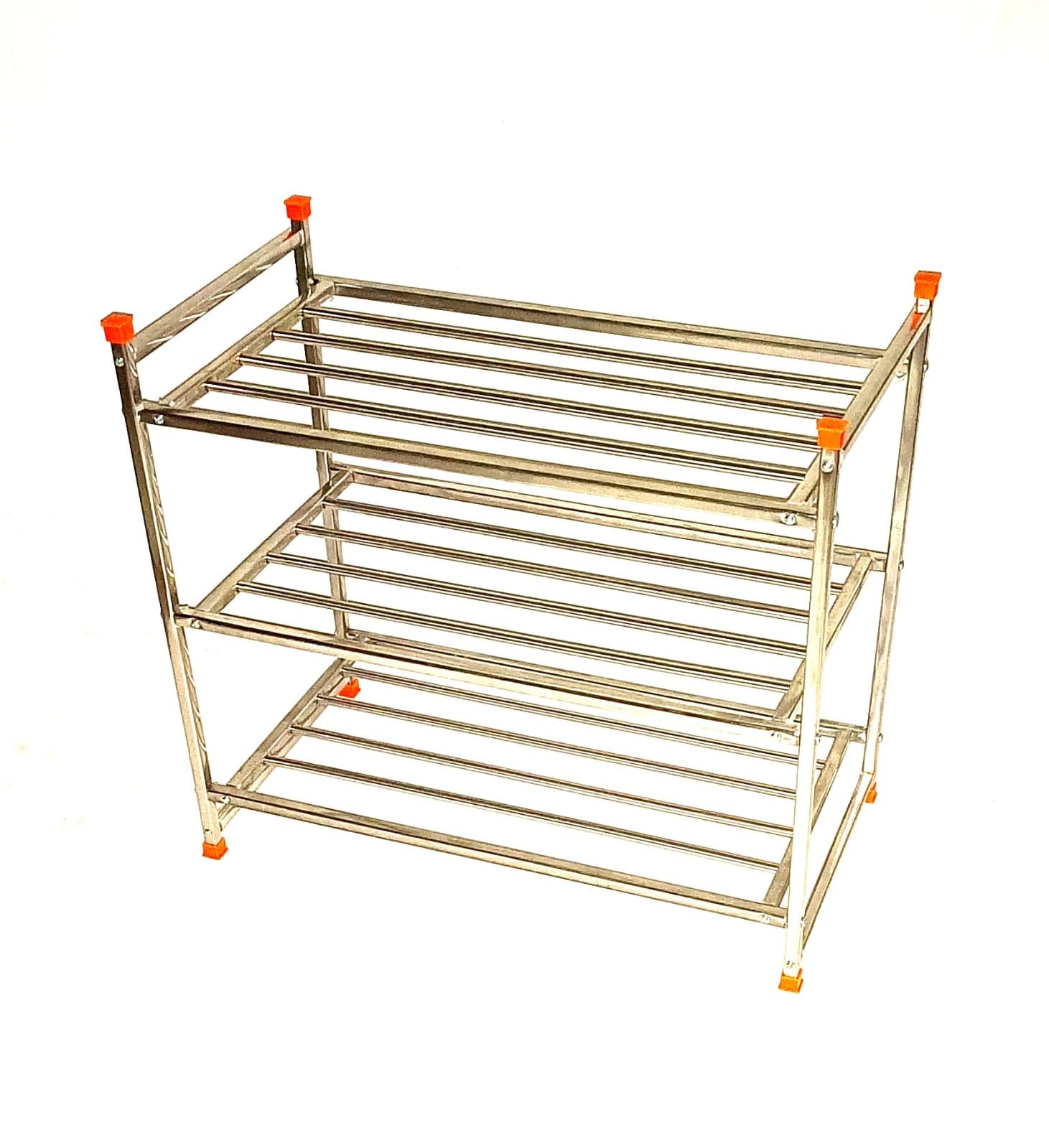 3 Shelf Stainless Steel Shoe Rack, Organizer,Book Shelf,Cloth Rack (B0B9K5JPX3) Amazon Price History, Amazon Price Tracker
