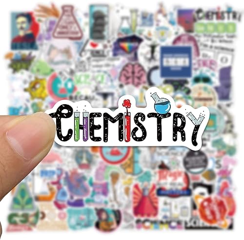 Miniatura 5 de 100 calcomanías de ciencia de laboratorio divertidas calcomanías de experimento científico para niños adolescentes estudiantes profesores física