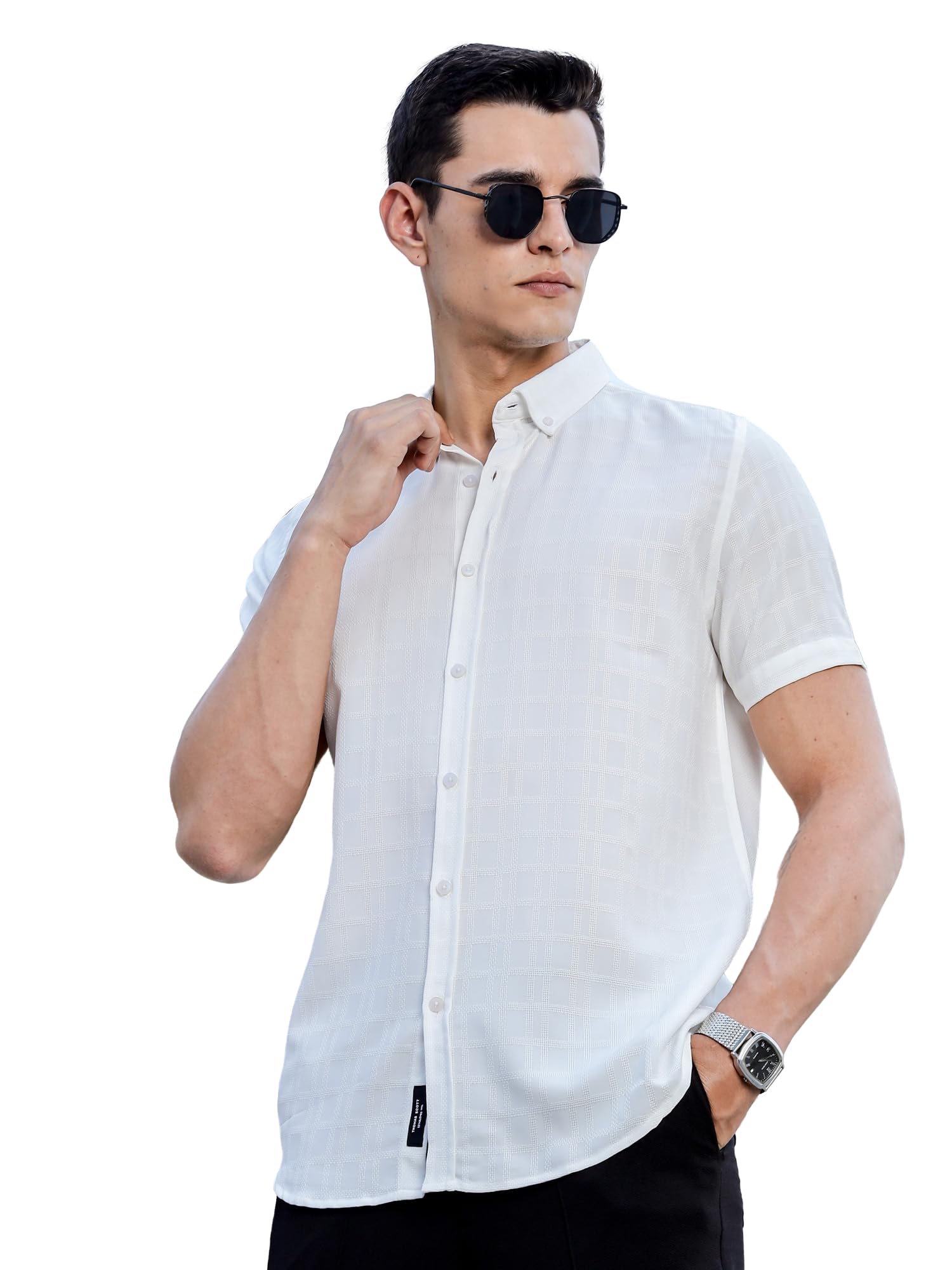 Thomas Scott Men's Polyester Slim Fit Shirt