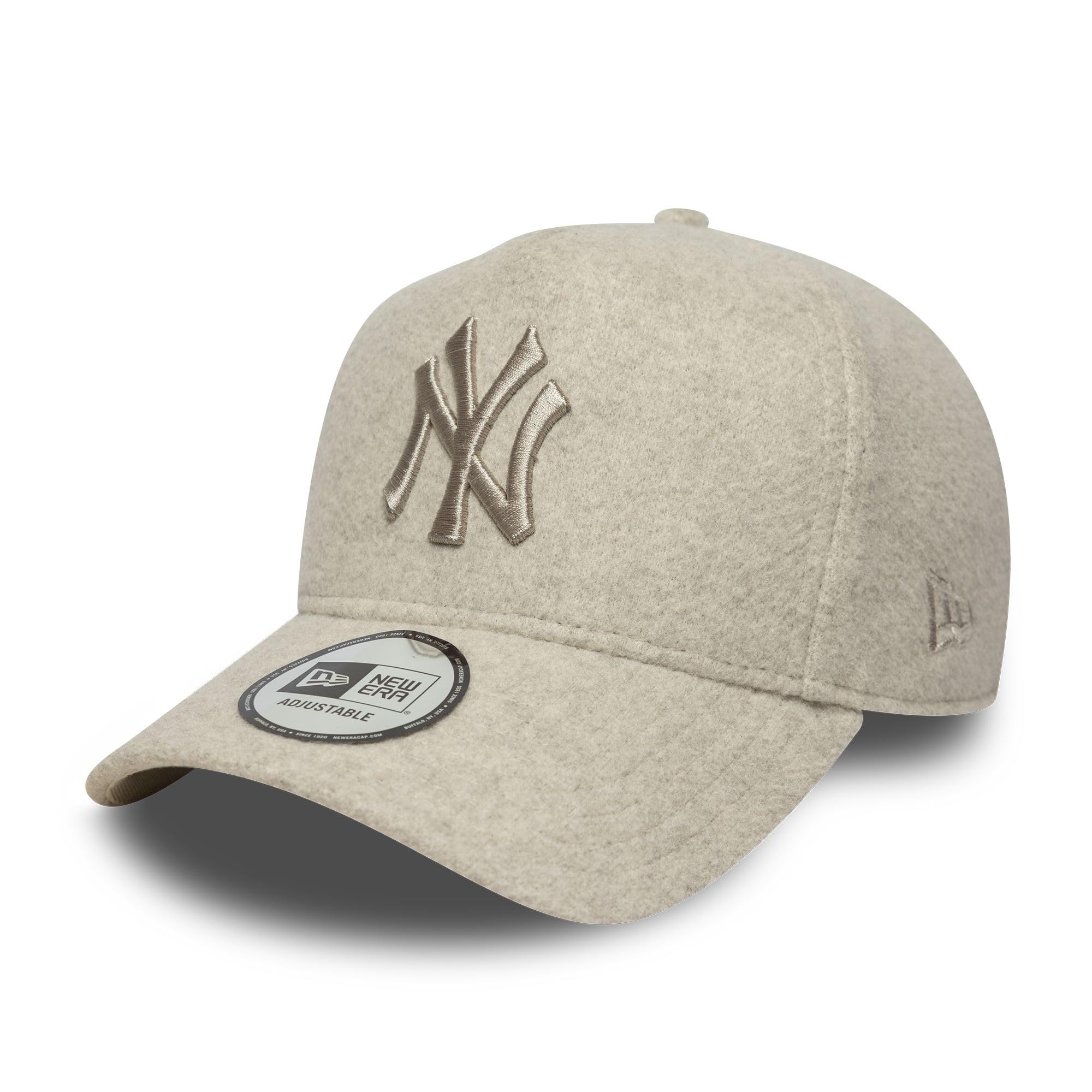 New Era New York Yankees E-Frame Melton Wool Style Cap Beige โ image 1