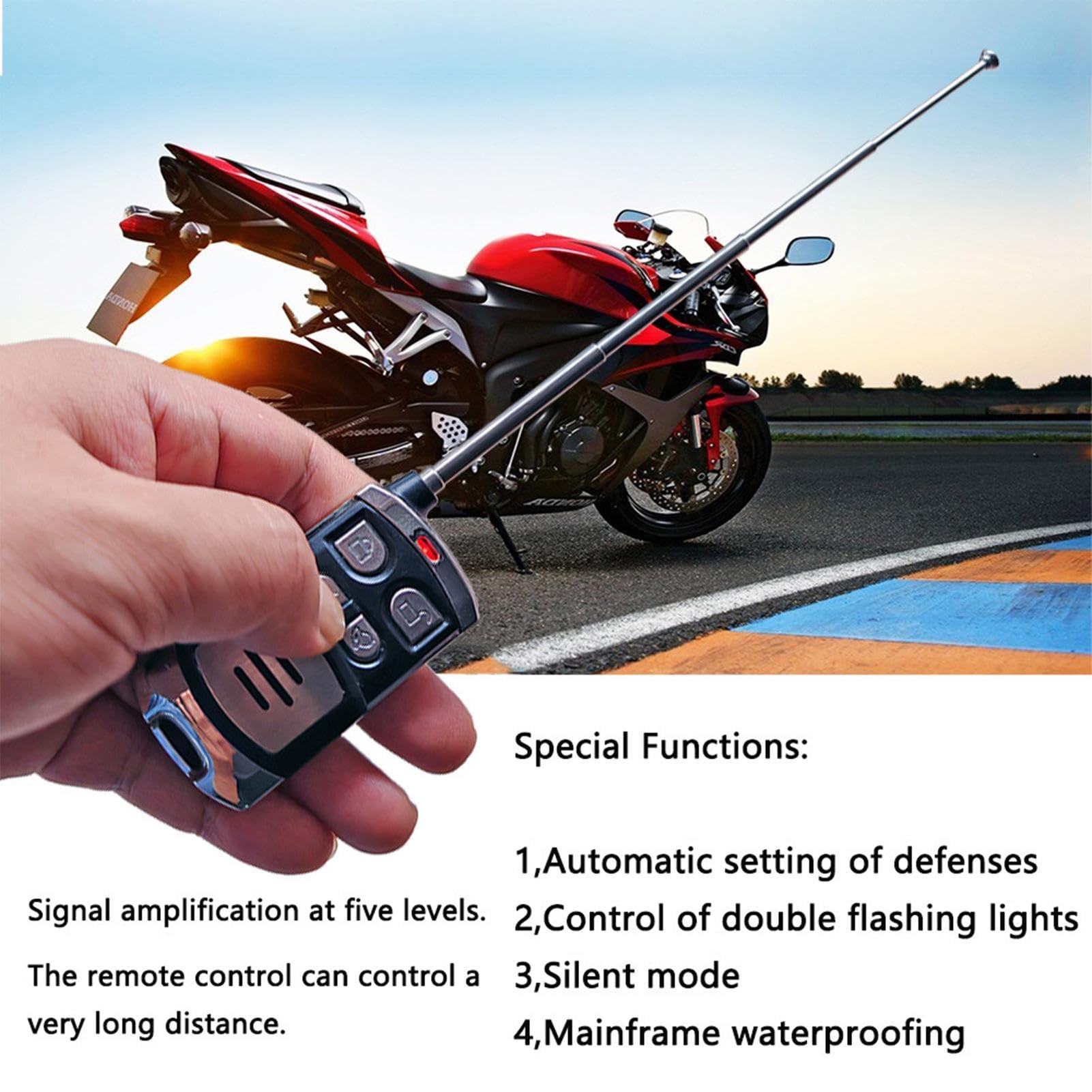 Allarme Scooter Dispositivo Di Allarme Di Sicurezza Impermeabile Per | Allarmi Antifurto con Telecomando per Bici, E-Bike, Monopattini Elettrici, Scooter per la Sicurezza in Bicicletta