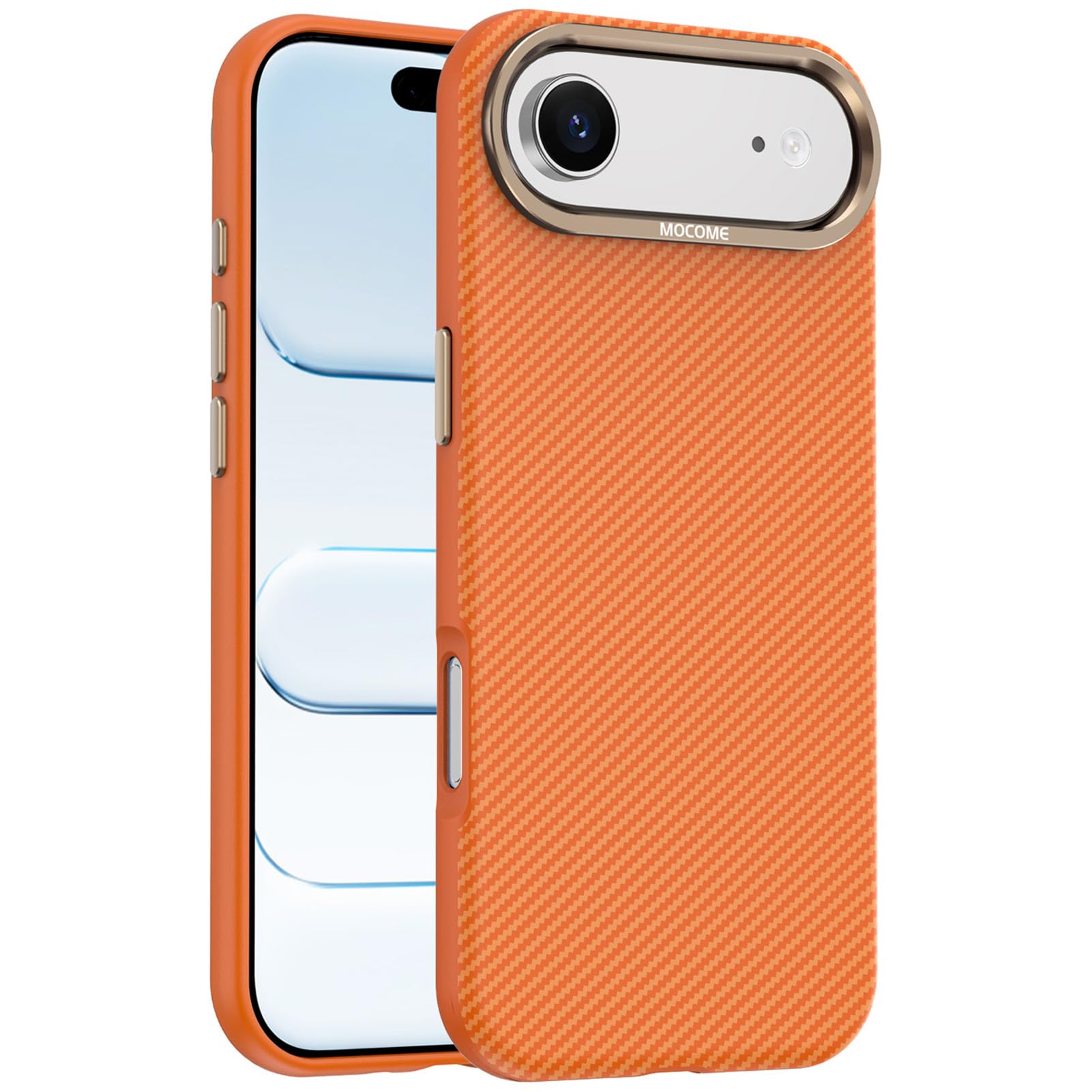Coque magnétique iPhone Air orange antichoc en carbone - 8