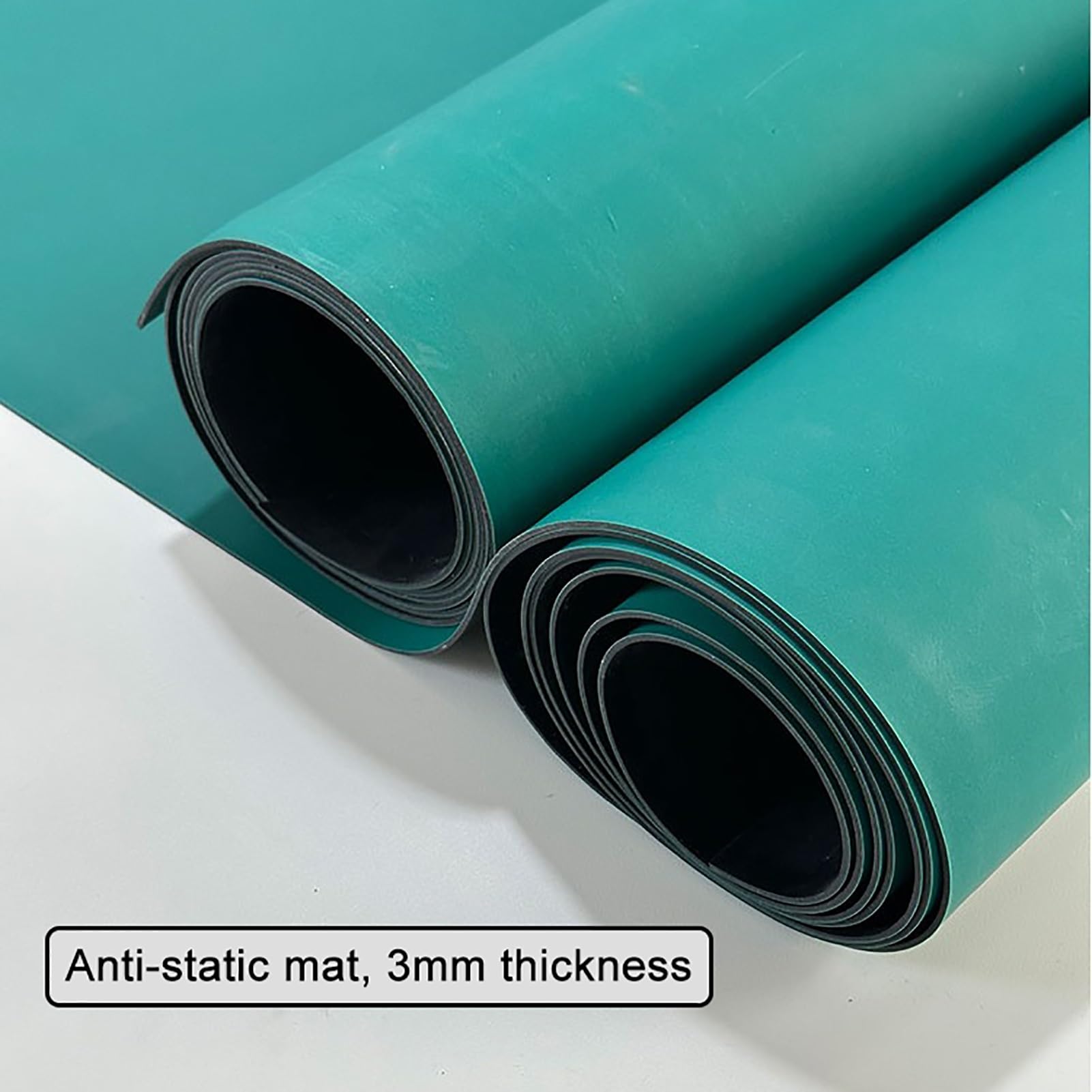 Tappetino antistatico per banco da lavoro in gomma resistente alle alte temperature, per laboratorio e manutenzione, spessore 3 mm, ideale per superfici di lavoro (60 x 1000 cm)