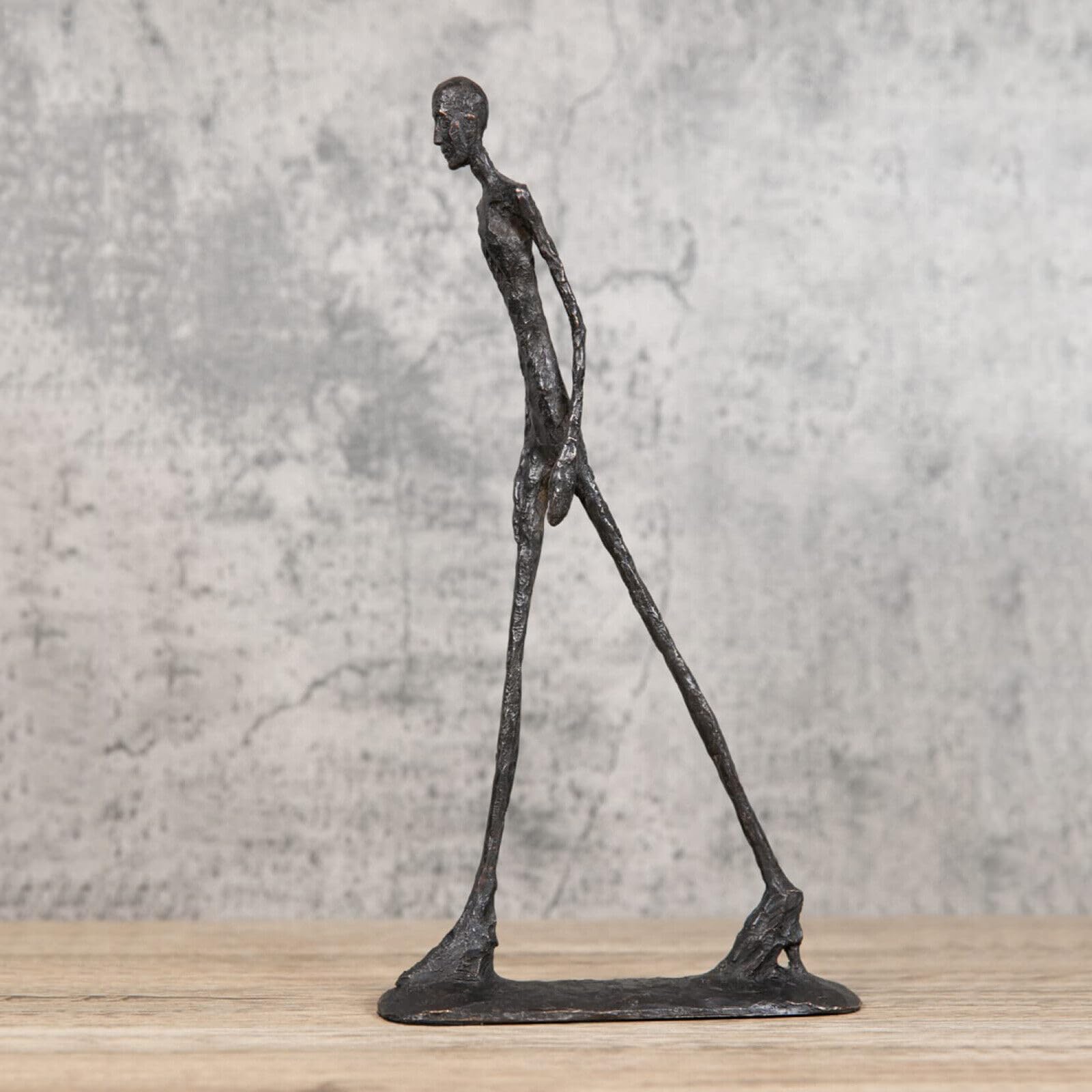 Giacometti Scultura in Bronzo,Figura Astratta per Amanti dell'Arte, Decorazione Unica per Casa Moderna,Marrone,30CM