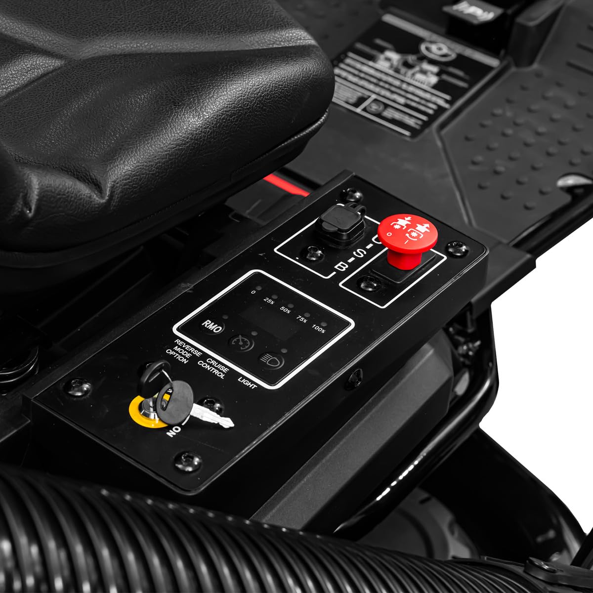 BRAST Akku Rasentraktor Aufsitzmäher | 48V - Elektroantrieb mit 75Ah Batterie | Elektrostart | XXL Schnittbreite 92cm | 4in1-Funktion | 150L Fangkorb | für große Rasenflächen 1.000-5.000 m²