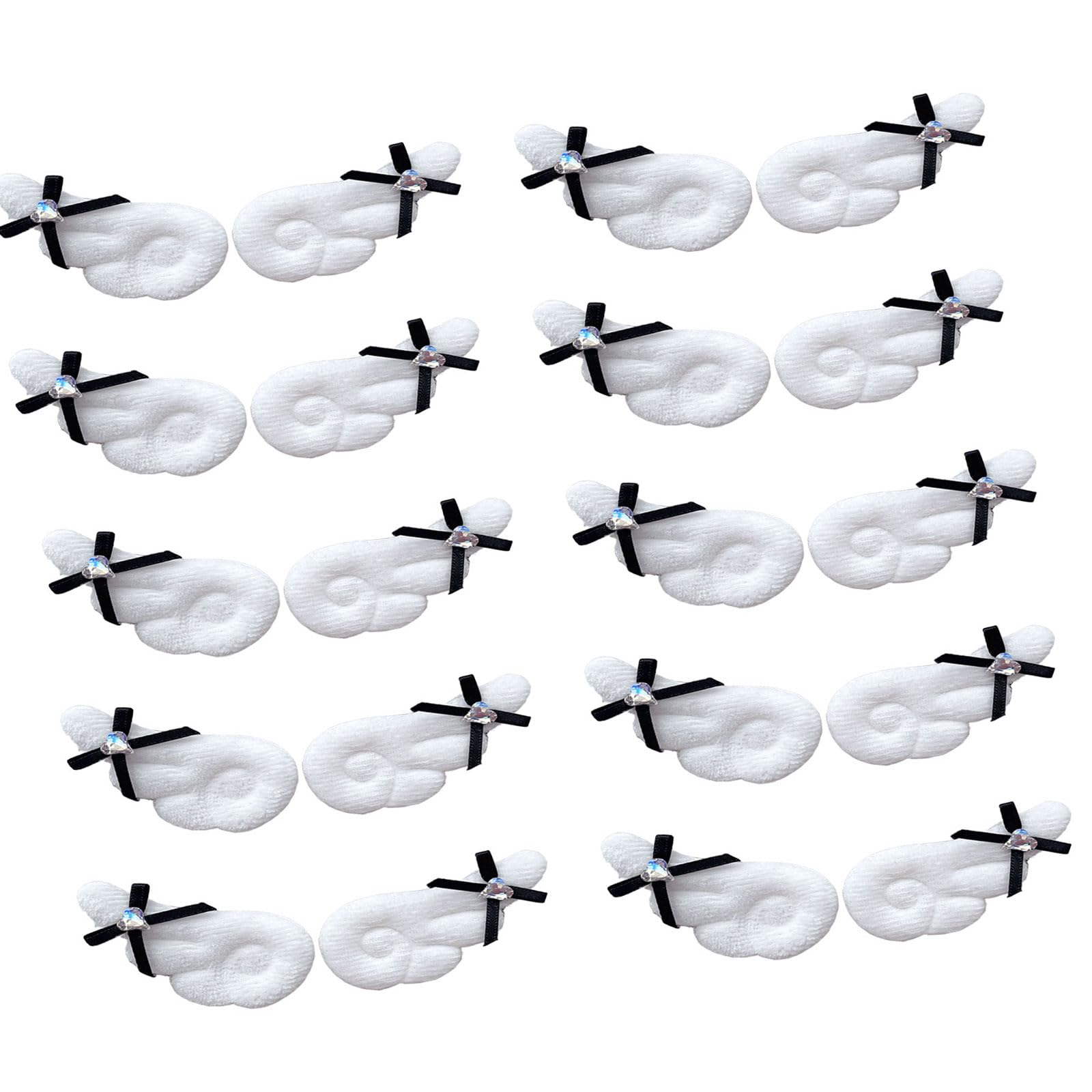 Tsophreniq Heart Bowknot with Crystals Angelic Wing for Crafting and Sewing Accessories Rhinestones Craft